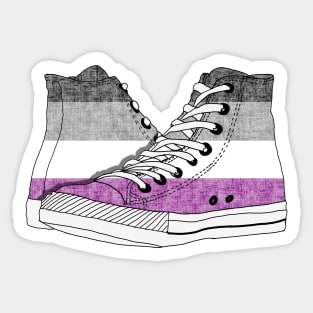 Asexual Pride Flag Hi-Top Design Sticker